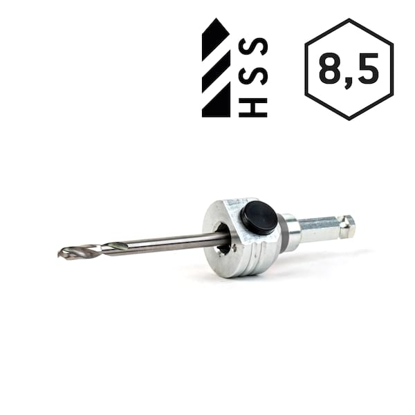 Schnellwechselaufnahme 6kt. 8,5mm + Zentrierbohrer