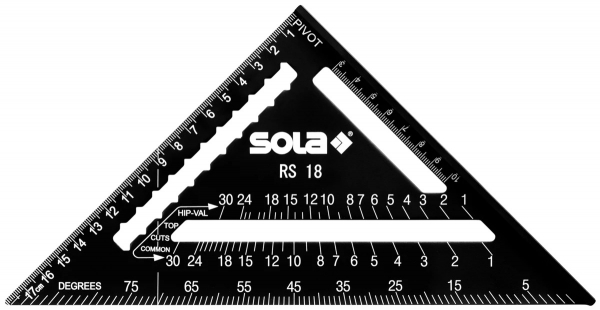 SOLA RS30 Sparren + Universalwinkel, schwarz 305mm