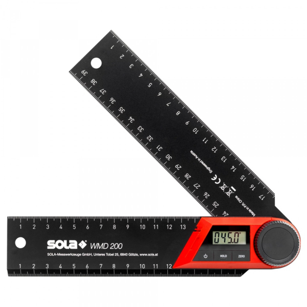 SOLA Digitaler Winkelmesser WMD 200 Länge: 200mm