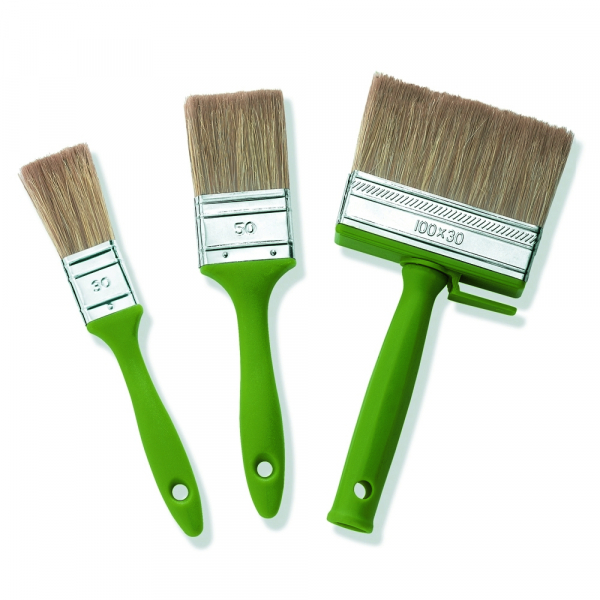 Pinsel-Set, 3-teilig Reine PET-Borste, Kst.-Stiele