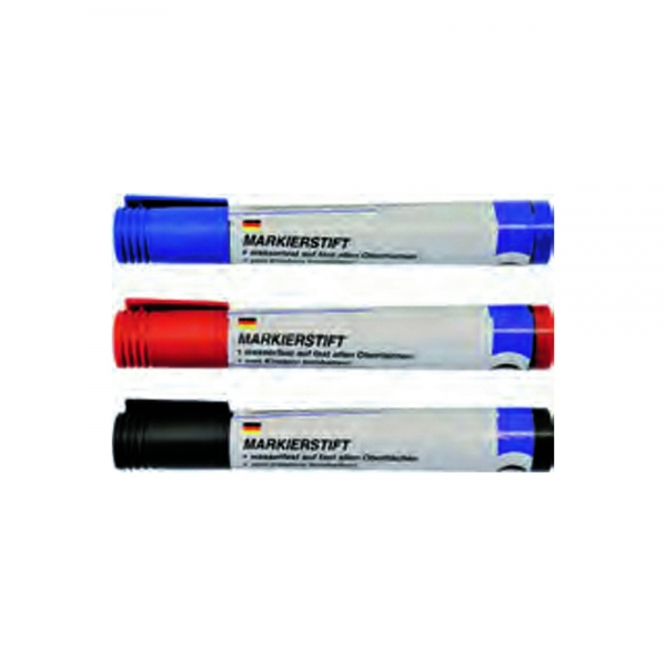Markierstift-Set 3-tlg rot, blau, schwarz